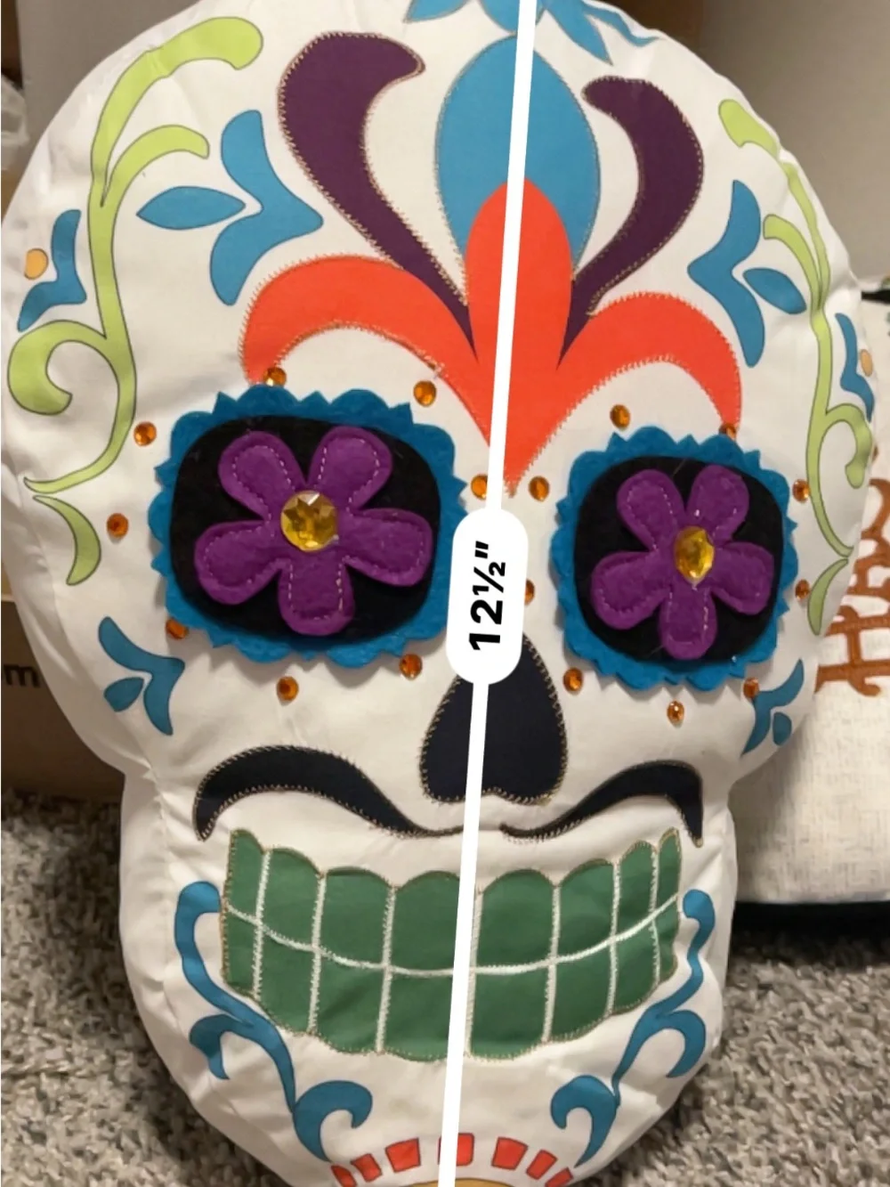 Decorative Sugar Skull Pillow